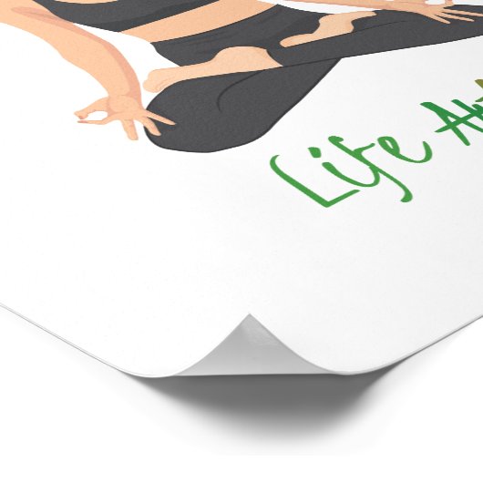 Yoga Life Artist Slogan Butterfly Inspiration Poster (Ecke)