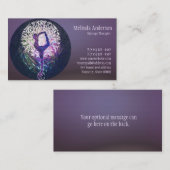 Yoga-lila Friedensbaum des Lebens Visitenkarte (Vorne/Hinten)