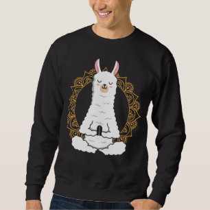 Yoga Llama Alpaca Namaste Entspannung Tier Sweatshirt