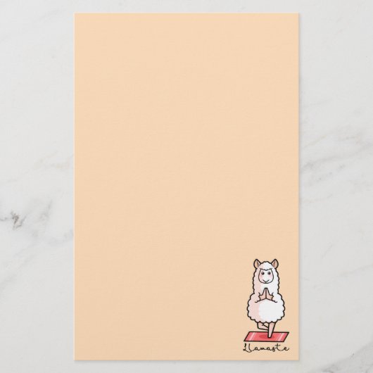 Yoga Llama - Llamaste Briefpapier (Vorderseite)