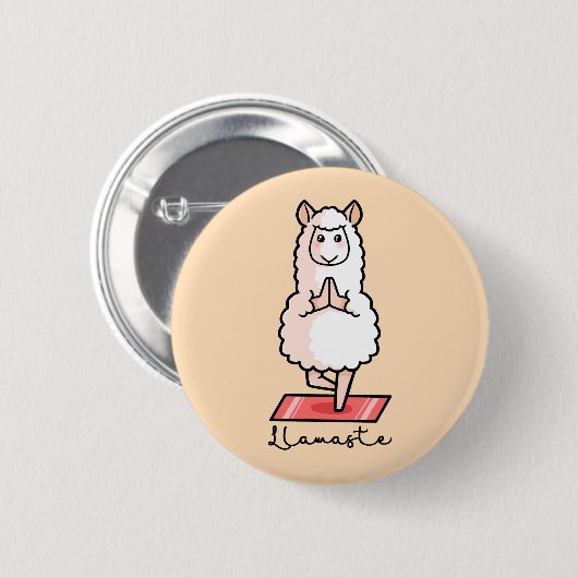 Yoga Llama - Llamaste Button (Vorne & Hinten)