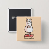 Yoga Llama - Llamaste Button (Vorne & Hinten)