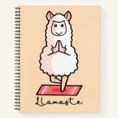 Yoga Llama - Llamaste Notizbuch (Vorderseite)