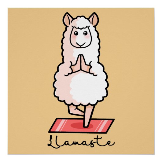 Yoga llama - Llamaste Poster (Vorderseite)