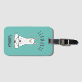 Yoga Llama - Llamaste Pub Monogramm Name Gepäckanhänger (Vorderseite (Horizontal))