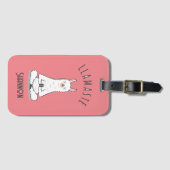 Yoga Llama - Llamaste Pub Monogramm Name Gepäckanhänger (Vorderseite (Horizontal))