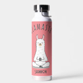 Yoga Llama - Llamaste Pub Monogramm Name Trinkflasche (Links)