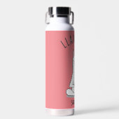 Yoga Llama - Llamaste Pub Monogramm Name Trinkflasche (Vorne)