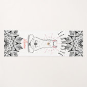 Yoga Llama - Llamaste Pun Mindfulness Mandala Name Yogamatte (Vorderseite (Horizontal))