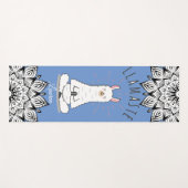 Yoga Llama - Llamaste Pun Mindfulness Mandala Name Yogamatte (Vorderseite (Horizontal))