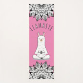 Yoga Llama - Llamaste Pun Mindfulness Mandala Yogamatte (Vorderseite)