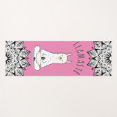 Yoga Llama - Llamaste Pun Mindfulness Mandala Yogamatte (Vorderseite (Horizontal))