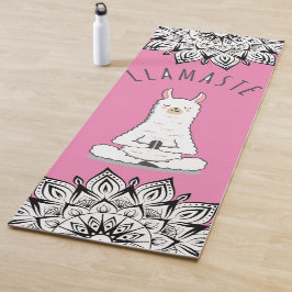 Yoga Llama - Llamaste Pun Mindfulness Mandala Yogamatte