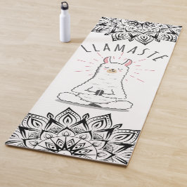 Yoga Llama - Llamaste Pun Mindfulness Mandala Yogamatte