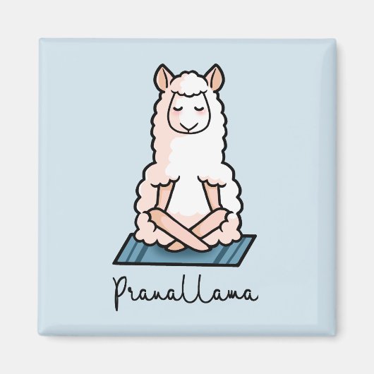 Yoga llama - Pranallama Magnet (Vorne)
