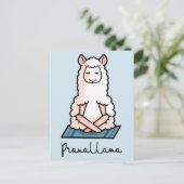Yoga llama - Pranallama Postkarte (Stehend Vorderseite)