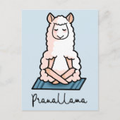 Yoga llama - Pranallama Postkarte (Vorderseite)