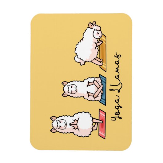 Yoga Llamas Magnet (Vertikal)