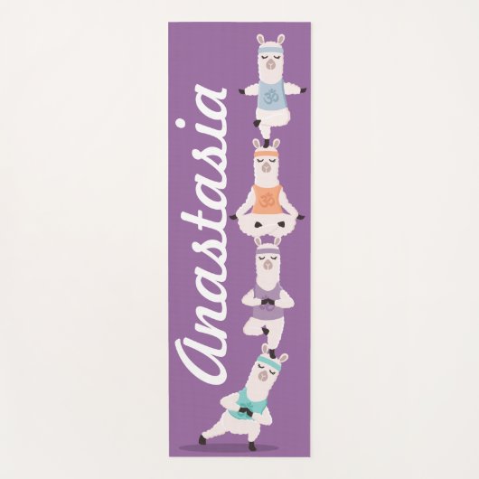 Yoga Llamas Meditation Spaß und Niedlicher Individ Yogamatte (Vorderseite)