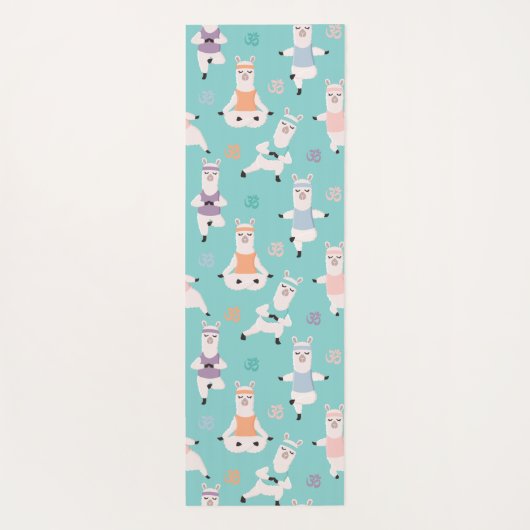 Yoga Llamas Meditation Spaß und Niedlicher Individ Yogamatte (Rückseite)