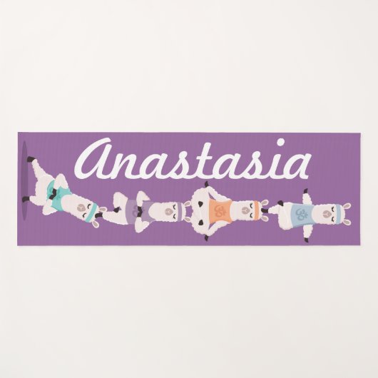 Yoga Llamas Meditation Spaß und Niedlicher Individ Yogamatte (Vorderseite (Horizontal))