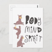 Yoga Llamas Postkarte (Vorne/Hinten)