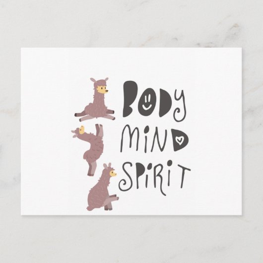 Yoga Llamas Postkarte (Vorderseite)