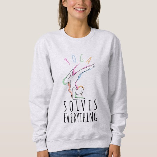 Yoga löst alles sweatshirt (Vorderseite)