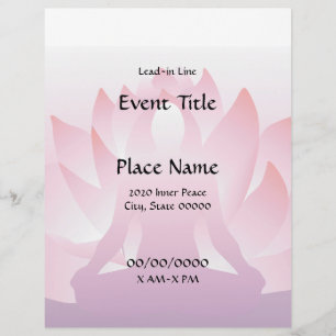 Yoga Lotus 8.5 x 11 Event-Flyer Flyer