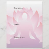Yoga Lotus 8.5 x 11 Event-Flyer Flyer (Hinten)