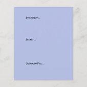 Yoga Lotus Blue Small Event Flyer (Hinten)