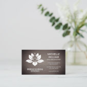 Yoga | Lotus-Blume-Logo Visitenkarte (Stehend Vorderseite)