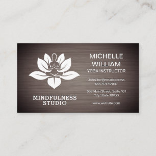 Yoga Lotus-Blume-Logo Visitenkarte