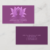 Yoga Lotus Blume Pose Visitenkarte (Vorne/Hinten)
