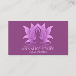 Yoga Lotus Blume Pose Visitenkarte