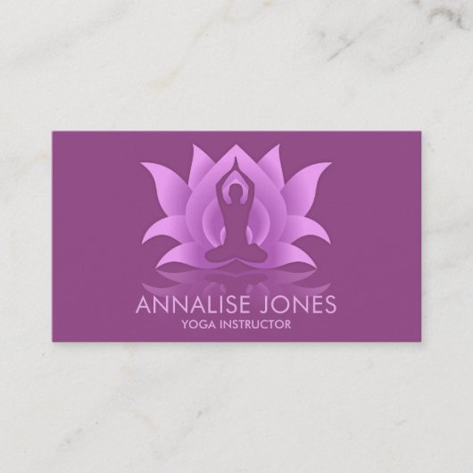 Yoga Lotus Blume Pose Visitenkarte (Vorderseite)