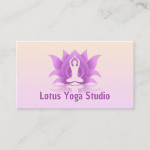 Yoga Lotus Blume Pose Visitenkarte