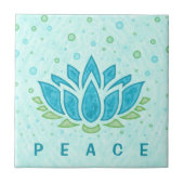 Yoga Lotus Blume Zen| Textvorlage Fliese (Vorderseite)