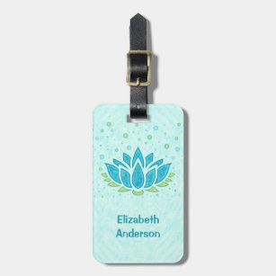 Yoga Lotus Blume Zen   Textvorlage Gepäckanhänger