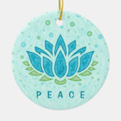 Yoga Lotus Blume Zen | Textvorlage Keramik Ornament (Vorne)