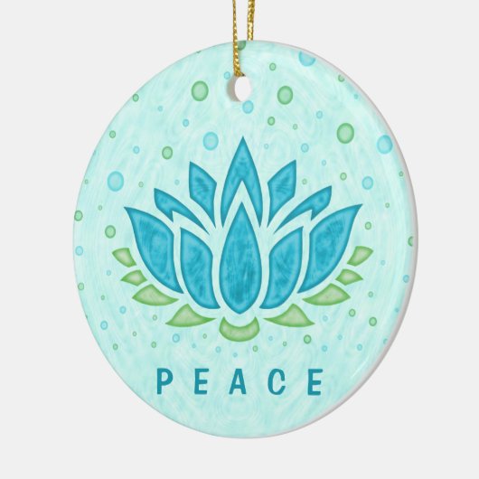 Yoga Lotus Blume Zen | Textvorlage Keramik Ornament (Links)