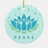 Yoga Lotus Blume Zen | Textvorlage Keramik Ornament (Hinten)