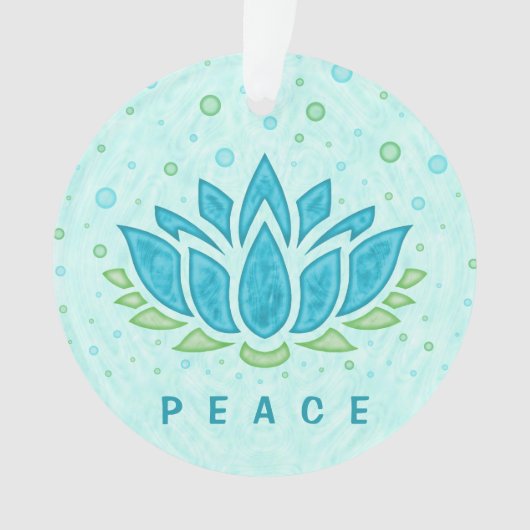 Yoga Lotus Blume Zen | Textvorlage Ornament (Vorderseite)