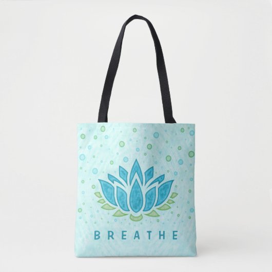 Yoga Lotus Blume Zen | Textvorlage Tasche (Vorderseite)