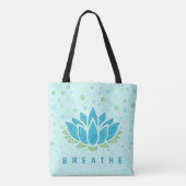 Yoga Lotus Blume Zen | Textvorlage Tasche (Rückseite)
