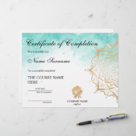 Yoga Lotus Certificate of Completion Award Course