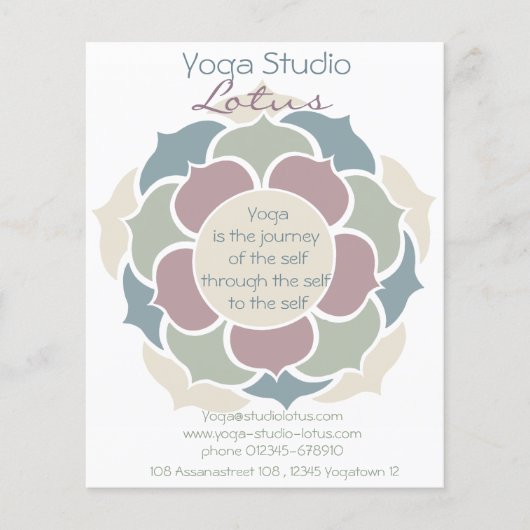 Yoga Lotus Flyer (Vorne)