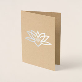Yoga Lotus Heart Foil Folienkarte