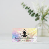 Yoga Lotus Instructor Lehrer Reiki Life Coach Visitenkarte (Stehend Vorderseite)