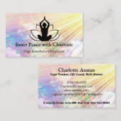 Yoga Lotus Instructor Lehrer Reiki Life Coach Visitenkarte (Vorne/Hinten)